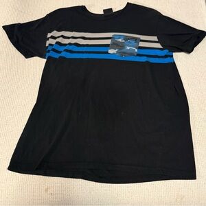 Oakley Black and Blue Striped Tee